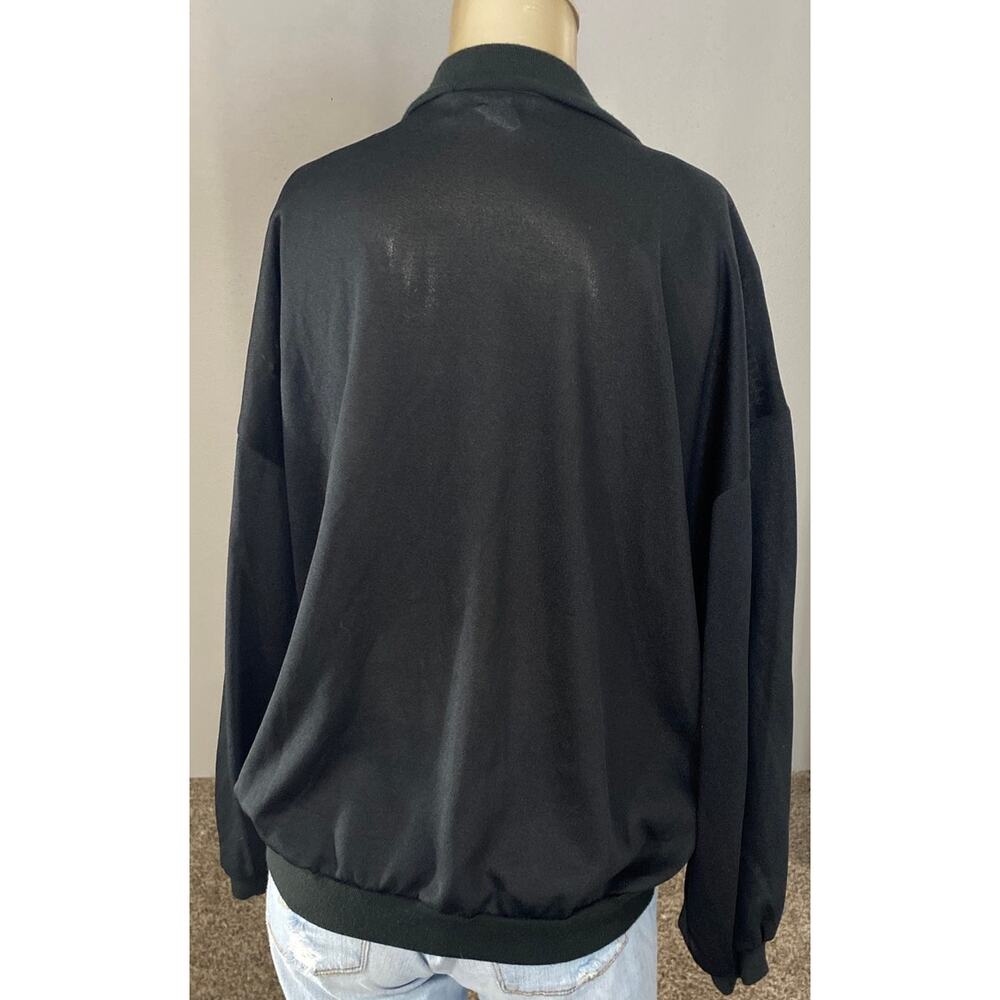 European Club LTD. Black Gold Lightweight Jacket Vintage 90'S Y2K Disco Retro - Picture 3 of 8